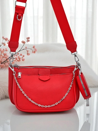Жіноча сумка Arista Rosso з екошкіри, ланцюжок, міні-набір