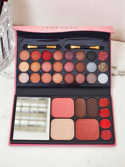 ANYLADY Компактна палітра для макіяжу – тіні для очей, контуринг, губи 33 відтінки