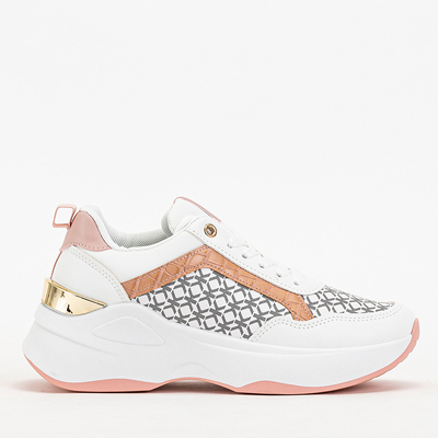 Růžovobílé dámské sportovní boty Weniso tenisky - Obuv