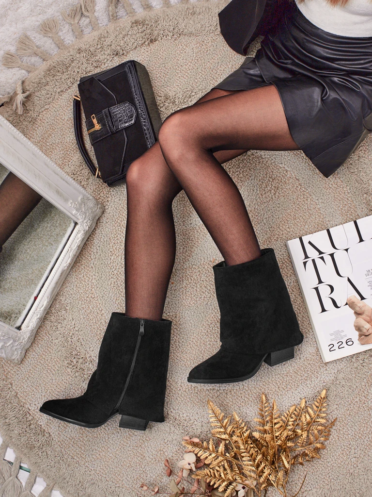 Botki damskie Moon Whisper z zabudowaną cholewką