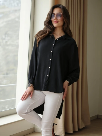Royalfashion Dlouhá oversized košile pro ženy