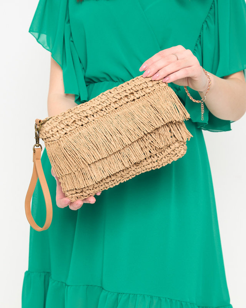 Жіноча коричнева солом'яна сумочка - Аксесуари