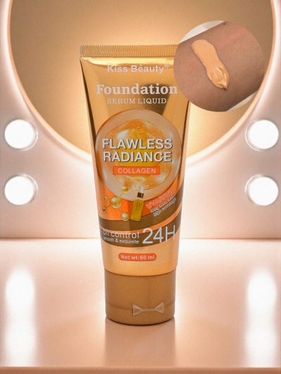 Kiss Beauty Foundation з колагеновою сироваткою – освітлюючий 24H