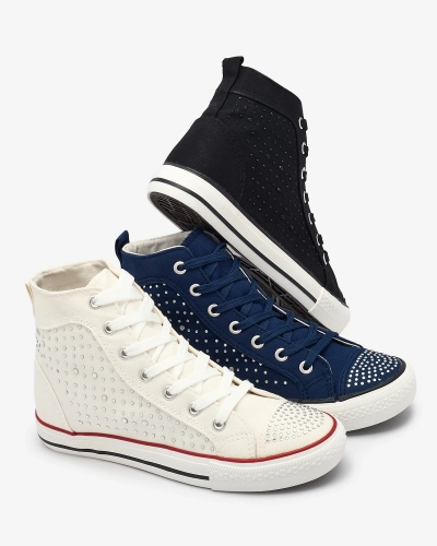 Темно-сині кросівки з цирконами Totulu- Footwear
