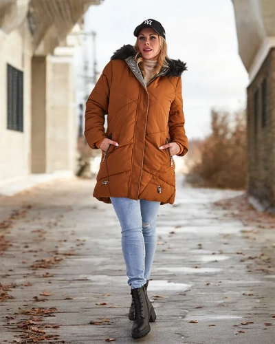 Жіноча зимова куртка Royalfashion Brown
