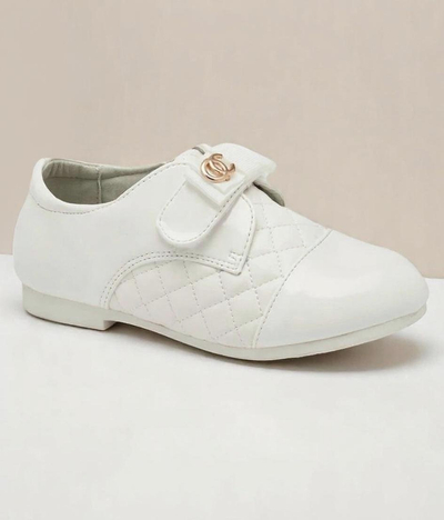 Півчеревики білі стьобані з екошкіри Mawert- Footwear