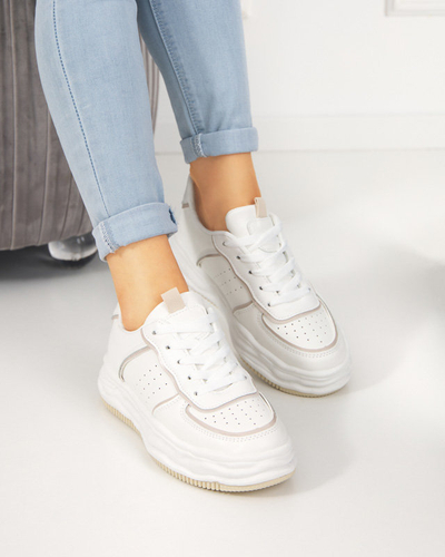 OUTLET Béžová dámská sportovní obuv s vsadkami Dekavi - Obuv