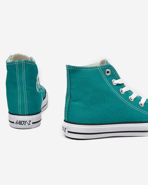 Бірюзові жіночі високі кеди Garet