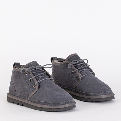 Dětské boty Luna Holubí Šedá Kožené Pohodlné na Zimu