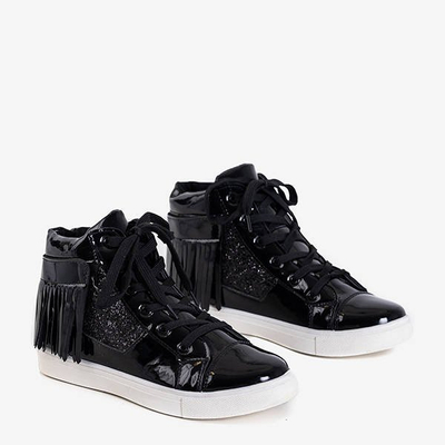 Чорні жіночі високі кросівки з бахромою Taima - Взуття