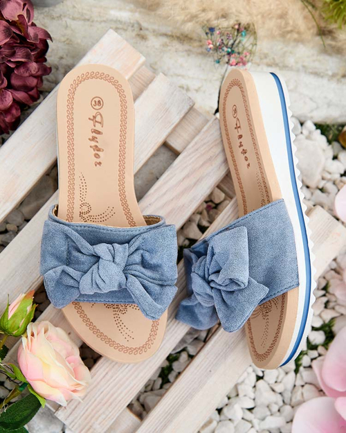 Royalfashion Жіночі шльопанці з бантом Erinner