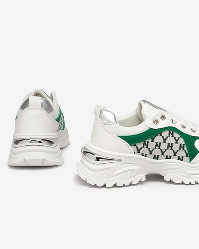 Біло-зелені жіночі кросівки Umikatu