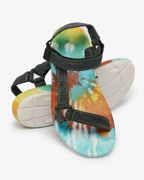 Royalfashion Чорні жіночі босоніжки на кольоровій підошві Asottil