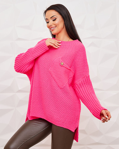 Royalfashion Neon Pink Dámský svetr