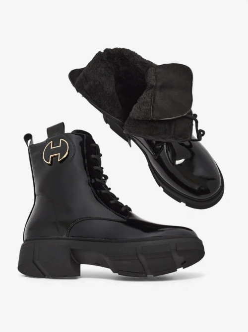 Ботильйони Жіночі Athena Чорні Шкіряні Елегантні на Осінь