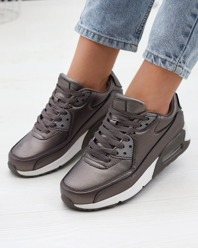 Dámská šněrovací sportovní obuv v grafitové barvě Moteri - Obuv