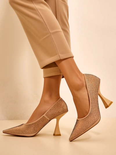 Royalfashion Dámské stiletto boty s rhinestones Gesion