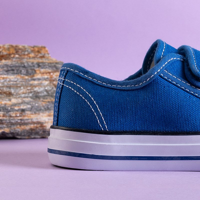 Modré dětské tenisky na suchý zip Remi - obuv