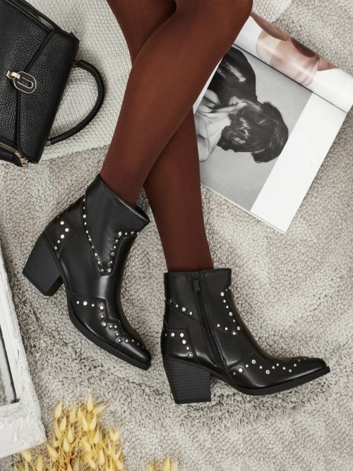 Ковбойки жіночі на підборах з джетами Glaciere