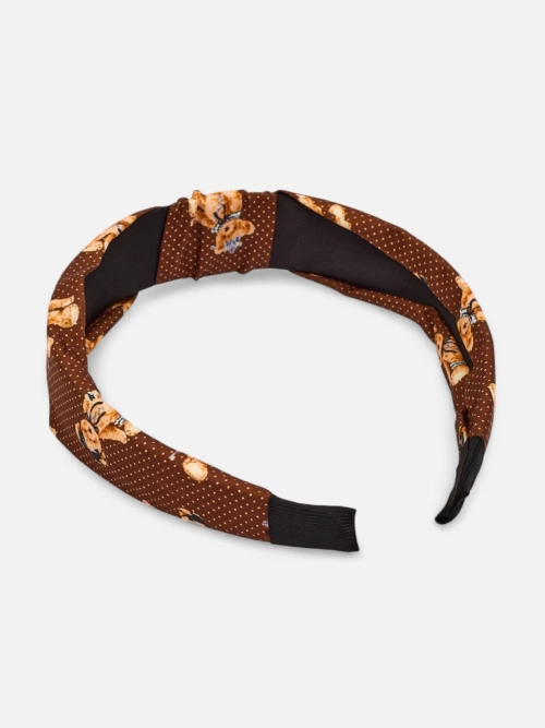 Royalfashion Пов'язка на волосся з плетінням у горошок і ведмедики