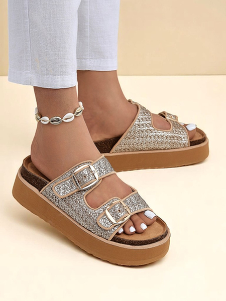 Royalfashion Жіночі шльопанці на платформі Nora Woven