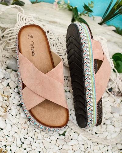Royalfashion Dámské žabky na ploché podrážce Tomlla