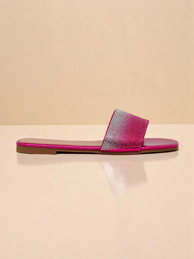 Royalfashion Dámské žabky se zirkony ShinyGlow