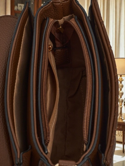 Dámská Kabelka Luna Tmavě Hnědá Eko Kůže Elegantní