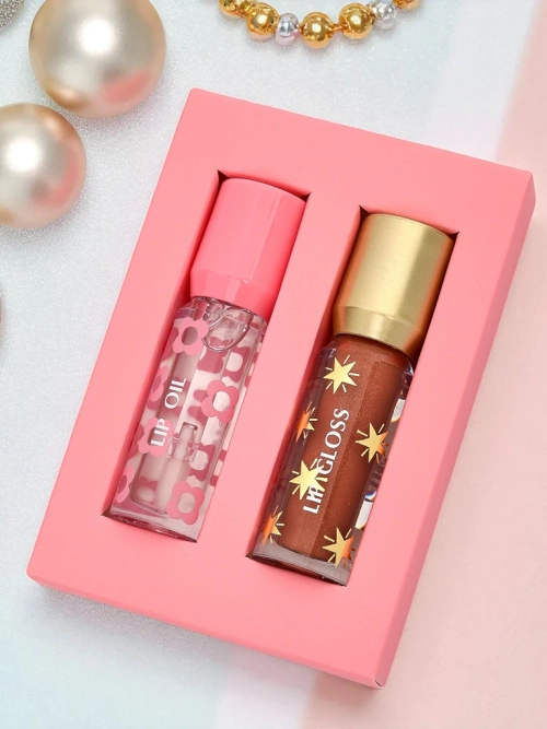 Блиск з блискітками та прозорий блиск 2в1 Soft Blush