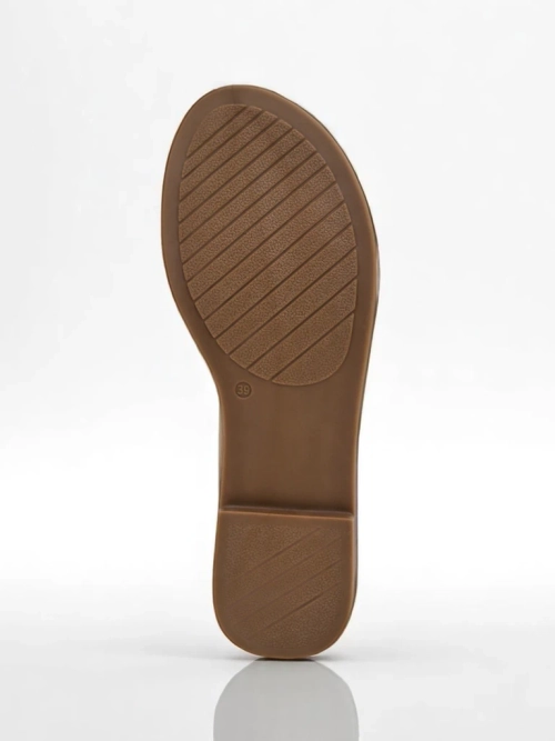 Royalfashion Жіночі шльопанці на плоскій підошві Goldie Spark