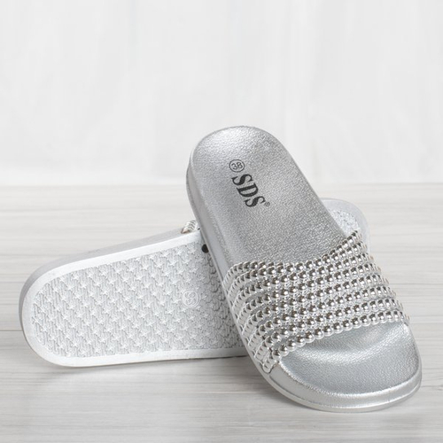 Срібні гумові шльопанці Gacciastrea - Взуття