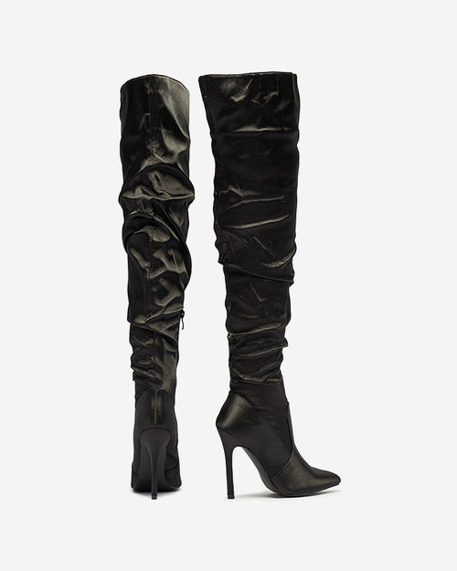 Чорні жіночі чоботи на підборах Humico - Взуття