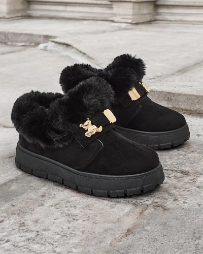 Royalfashion Dámské krátké boty a'la snow boots Dobis