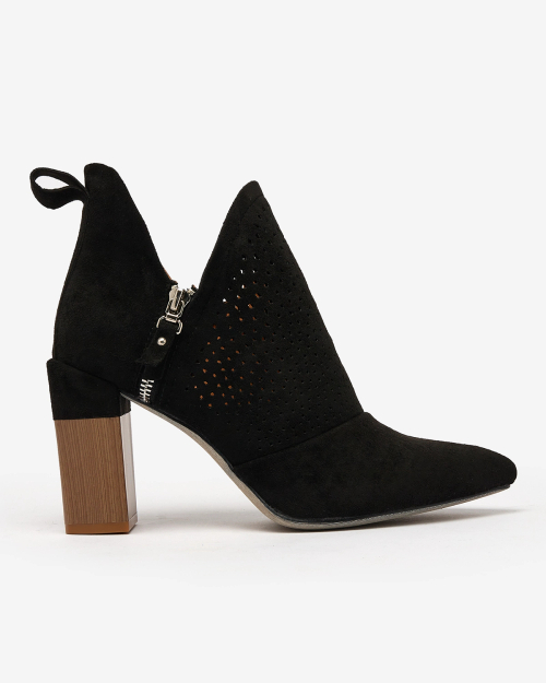 Royalfashion Чорні жіночі ботильйони на високій шпильці Swerros