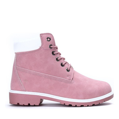 Ocieplane trapery w kolorze różowo- białym Ellea - Obuwie