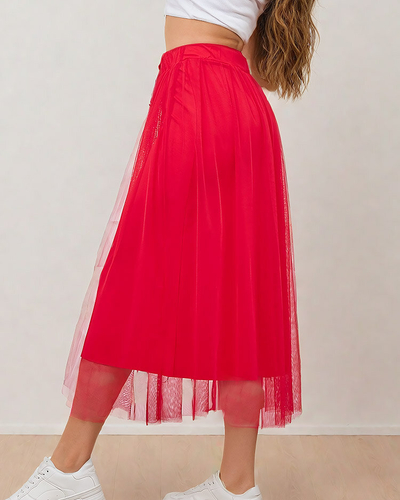 Royalfashion Жіноча двошарова спідниця міді