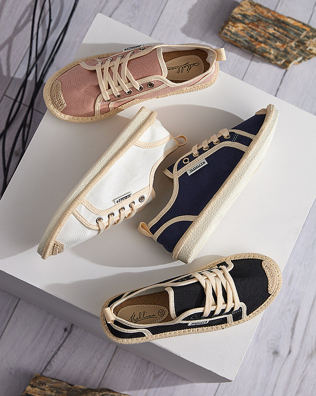 Dámské bílé látkové tenisky Mokida - Obuv