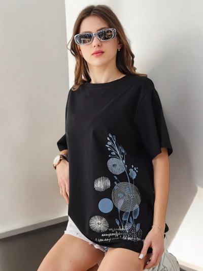 Royalfashion Dámské bavlněné tričko s potiskem