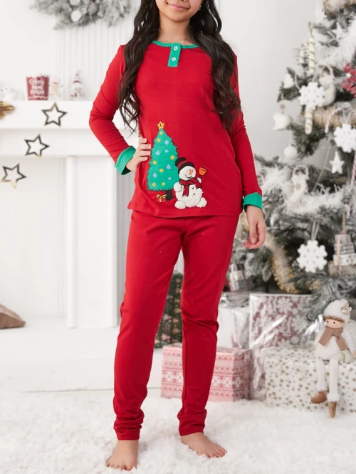 Royalfashion Різдвяні дитячі піжами з принтом