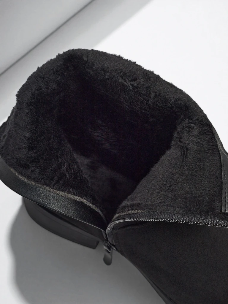 Vyšší dámské eko semišové kotníkové boty Norvia