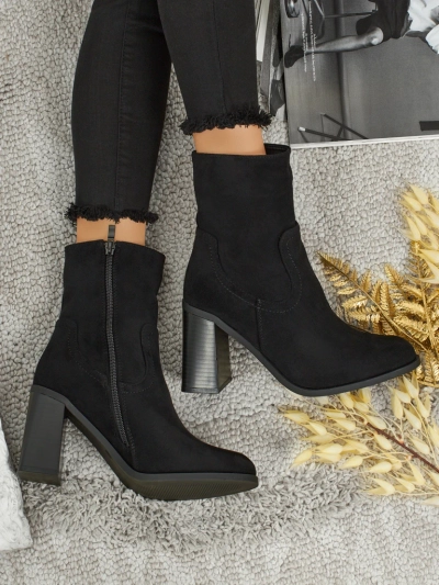 Dámské kotníkové boty eko semišové na sloupku Rune Fast