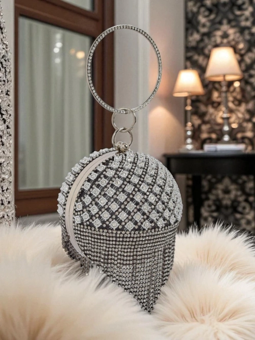 Royalfashion Жіноча сумочка куля з цирконами Velora Bloom