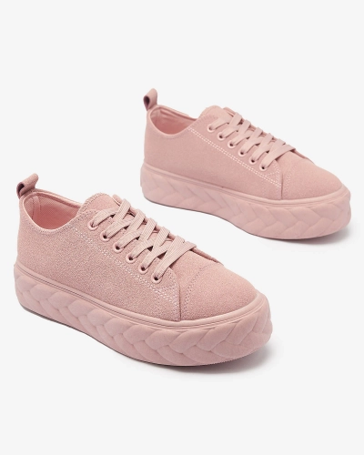 Рожеві жіночі кеди на платформі Sedix - Взуття