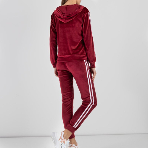 Жіночий бордовий спортивний костюм з лампасами - Одяг