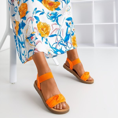 Neon Orange Redish Sandals - Obuv 1