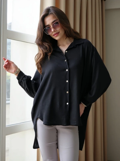 Royalfashion Dlouhá oversized košile pro ženy