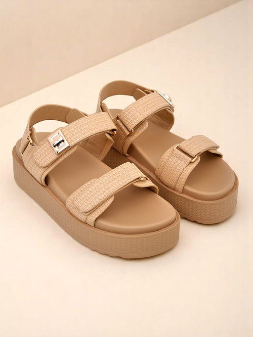 Сандалі жіночі платформа Royalfashion Бежеві Lavinia – зручне літо