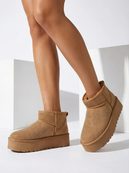 Royalfashion Beige dámské sněhule A'la UGGs Corob