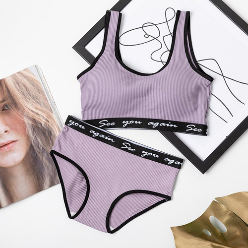 Фіолетовий спортивний комплект спідньої білизни