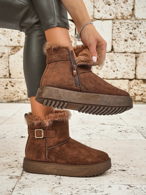 Royalfashion Короткі жіночі черевики a'la снігоходи Winter Crest